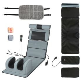 Full Body Electric Massage Mat Heating Vibration Massage Pad Cushion Back Massage Mattress Chair Pad with Neck massage Foot massage Head Pillow I