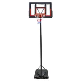 TotheCORE Basketball Stand 4.43-10.00ft Adjustable Portable Basketball Hoop & Goal PC Backplate, Large Base & Wheels (Option: White)