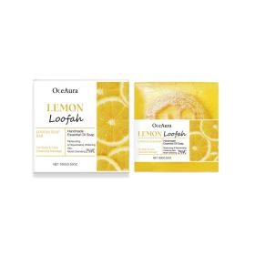 OceAura Lemon Luffa Bath Soap Lemon Soap Body Mild Cleansing Oil Control Refreshing Cleansing Bath Soap (Option: 100g-108.7g-2.48*2.48*1.06inch)