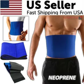 Waist Trimmer Belt Sweat Band Wrap Ab Stomach Weight Loss Fat Burner Slimming (Option: Default Title)