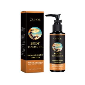 OUHOE Skin Tanning Lotion, Gentle Moisturizing Oil For Summer Outdoor Beach Tan Skin (Option: 100ml-128g-5.91*1.61*1.61inch)