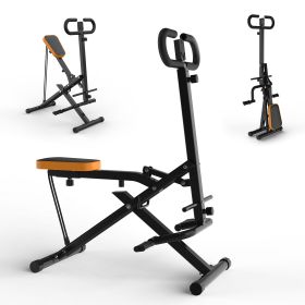 Squat Machine For Home, Assist Trainer For Glutes Workout Foldable With Resistance Bands, For Botty Glutes Butt Thighs, Ab Back Leg Press Hip Thr (Option: Black)