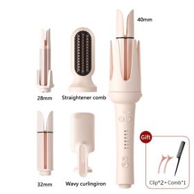 Automatic Hair Curler 32mm Auto Rotating Ceramic Hair Roller Professional Curling Iron Stick 40mm Curling Wand Hair Waver gift (Plug Type: AU, Color: 5 in 1 set 1)