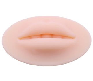 Microblading Reusable 5D Silicone Practice Lips Skin European Solid lip block For PMU Beginner Training Tattoo Permanent Makeup (Color: 3D Thin lips)