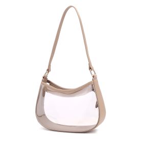 MKF Colelction Anna Clear Shoulder Bag by Mia K (Color: Taupe)