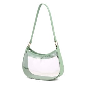 MKF Colelction Anna Clear Shoulder Bag by Mia K (Color: Light Green)