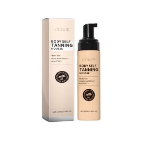 OUHOE Black Body Mousse Summer Tanning Bronzer Moisturizes And Equalizes Skin Tone With A Dark Mousse (Option: 100ml-137g-7.16*1.49*1.49inch)